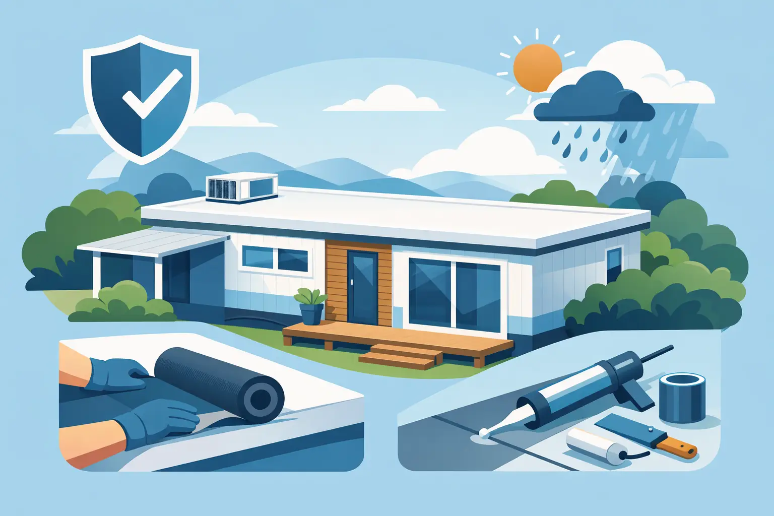Flat Roof Mobile Home Solutions That Last